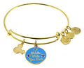 Disney Parks Alex and Ani Whistle While You Work Gold Tone Charm Bangle Bracelet