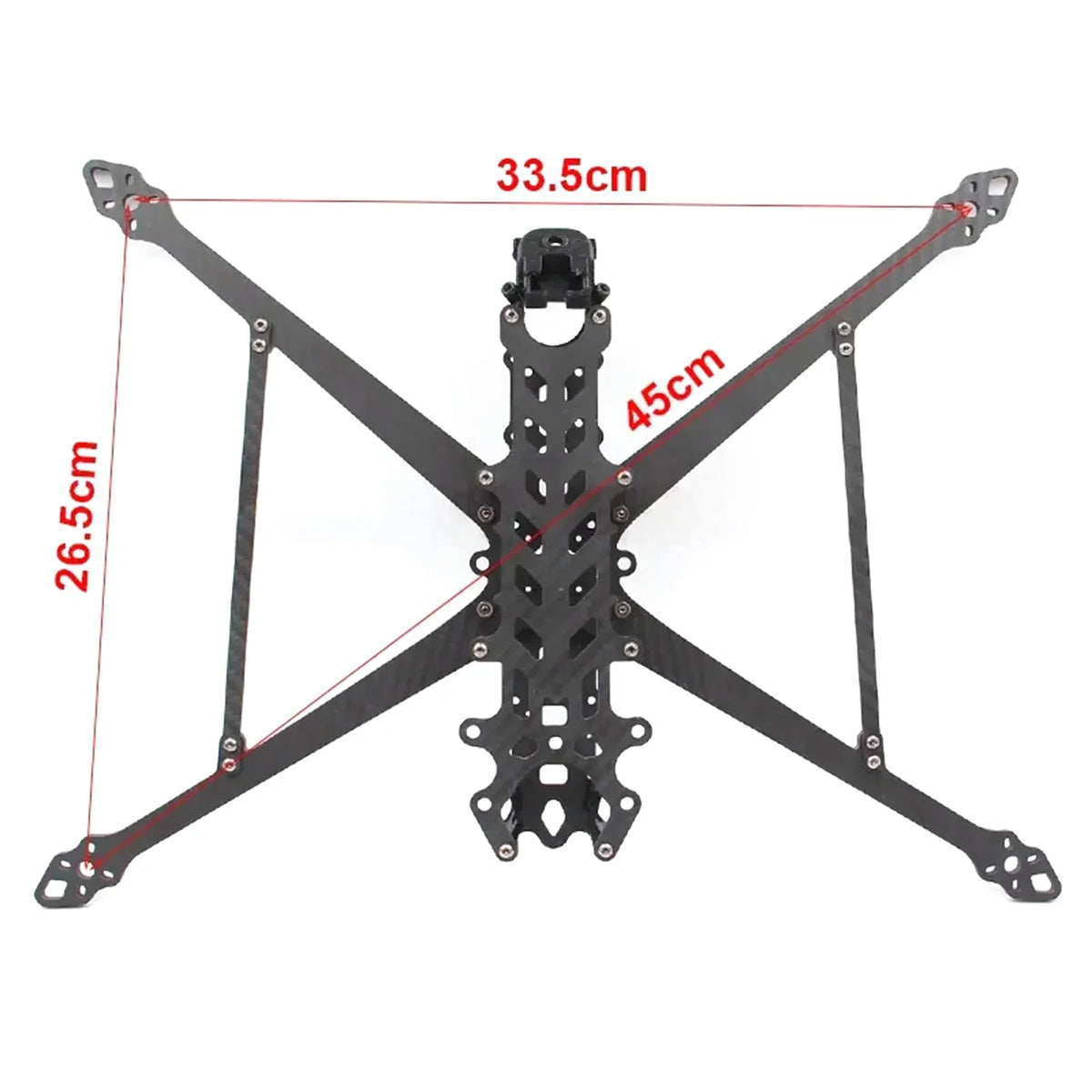 10 millimeter Carbon Fiber Frame for X Type Wheelbase 450mm; Compatible with 3110 3112 3115 Motor; 10 millimeter Propeller Remote Control FPV Freestyle Part