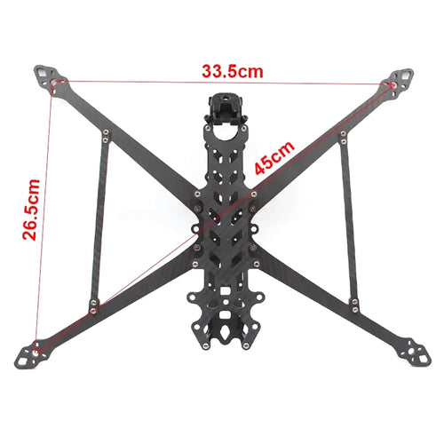 10 millimeter Carbon Fiber Frame for X Type Wheelbase 450mm; Compatible with 3110 3112 3115 Motor; 10 millimeter Propeller Remote Control FPV Freestyle Part