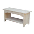 International Concepts Solid Wood Indoor Brookstone Bench - 36" Long; Unfinished