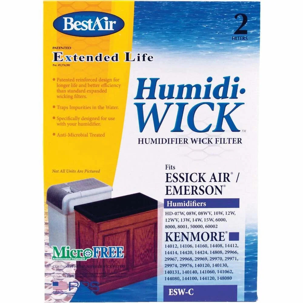 1PACK BestAir Extended Life Humidi-Wick ESW Humidifier Wick Filter (2-Pack)