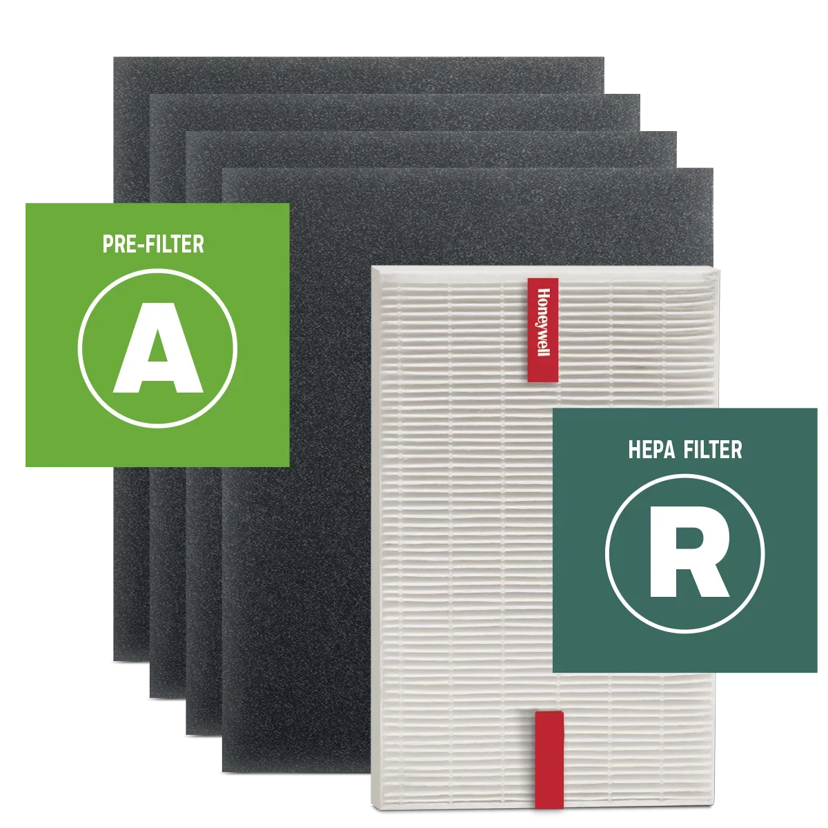 Honeywell R Filter and A Pre-Filter Value Pack; HRF-ARVP100