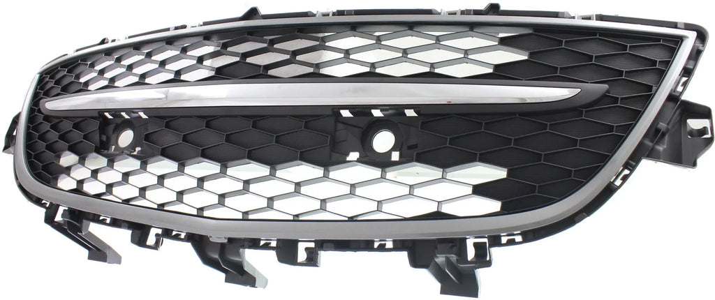 Bumper Grille Compatible With 2010-2012 Mazda CX-9 Front; Lower Chrome