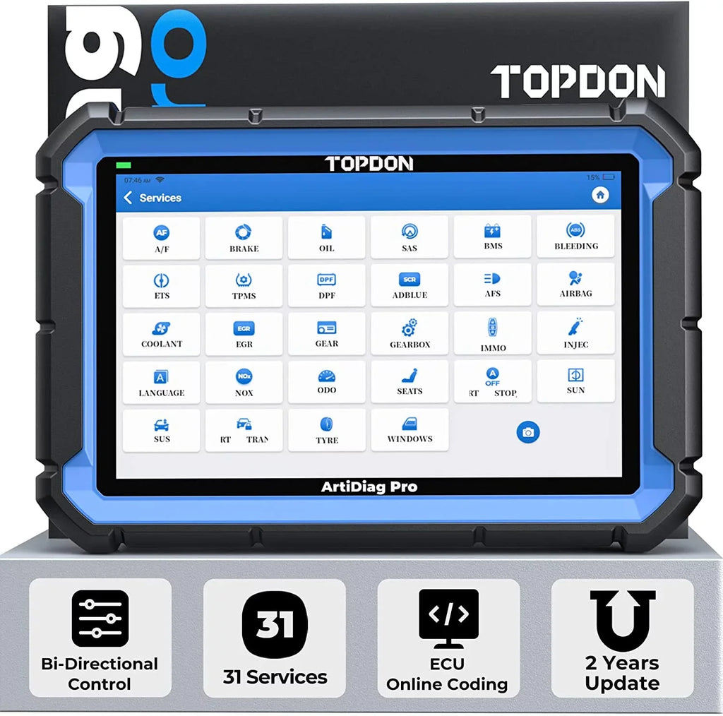 TOPDON ArtiDiag Pro Car Diagnostic Scan Tool; Online-Coding & OE-Level Full Systems Diagnosis; 31+Maintenance OBD2 Scanner 2-Year Free Update
