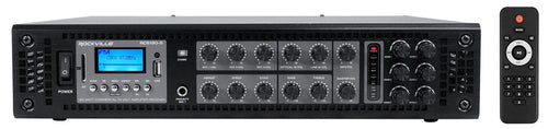 (8) JBL COL600-WH 24" White 70V Commercial Column Wall Mount Array Speakers+Amp