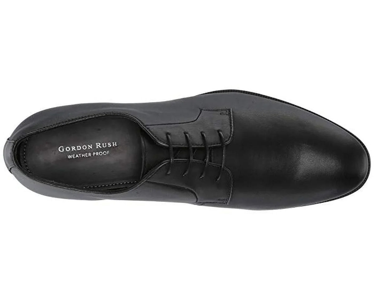 Gordon Rush BLACK Bailey Leather Plain-Toe Oxfords Shoes; US 10