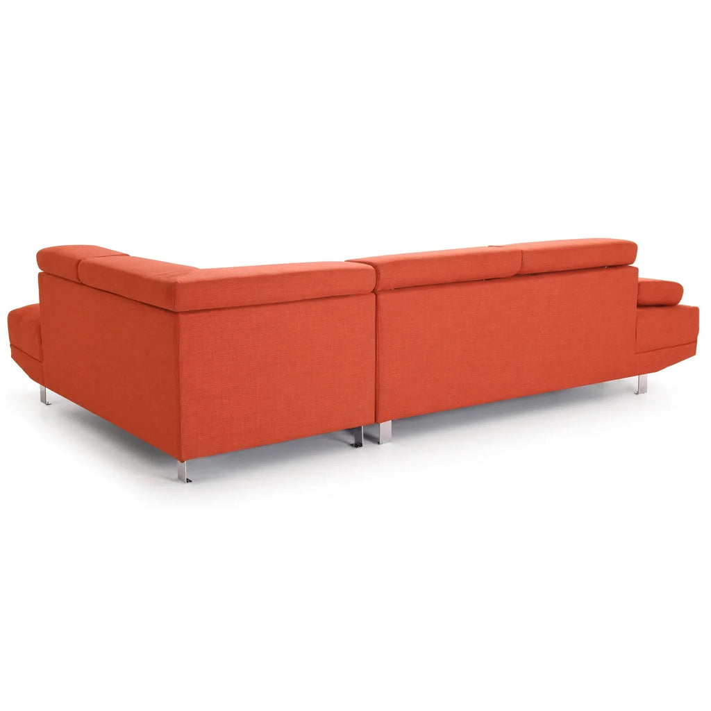Homestock Contemporary Cool G444-SC Sectional ( 2 Boxes) ; Orange