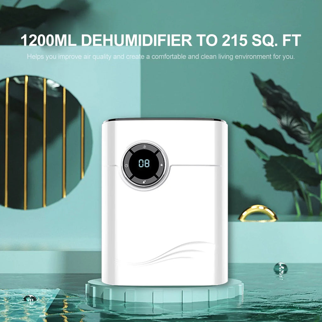 Efficient Dehumidifier for Home Basements Auto off Protection; 215 Sq. Ft Coverage