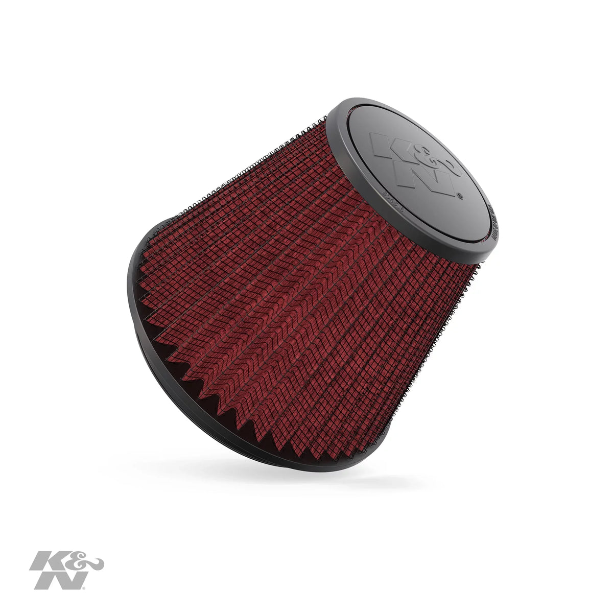 K&N Universal Clamp-On Engine Air Filter: Washable and Resuable: Round Tapered; 6 in (152 mm) Flange ID; 6 in (152 mm) Height; 7.5 in (191 mm) Base; 4.5 in (114 mm) Top ; RF-1048