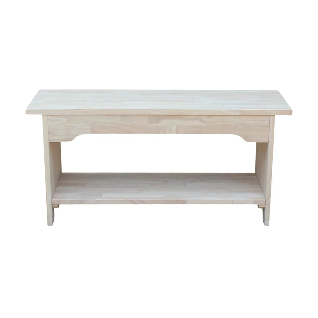 International Concepts Solid Wood Indoor Brookstone Bench - 36" Long; Unfinished