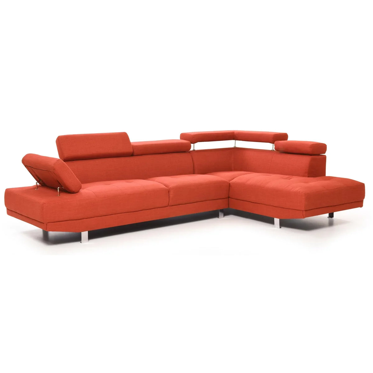 Homestock Contemporary Cool G444-SC Sectional ( 2 Boxes) ; Orange