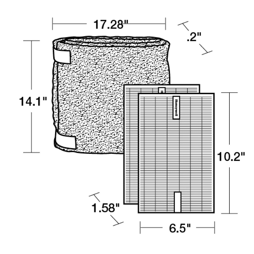 Honeywell R Filter and A Pre-Filter Value Pack; HRF-ARVP100