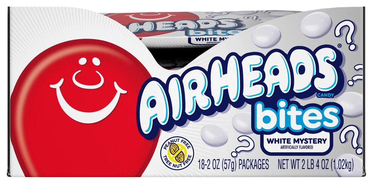 Airheads Bites Candy Pack; White Mystery; 2oz; Pack of 18