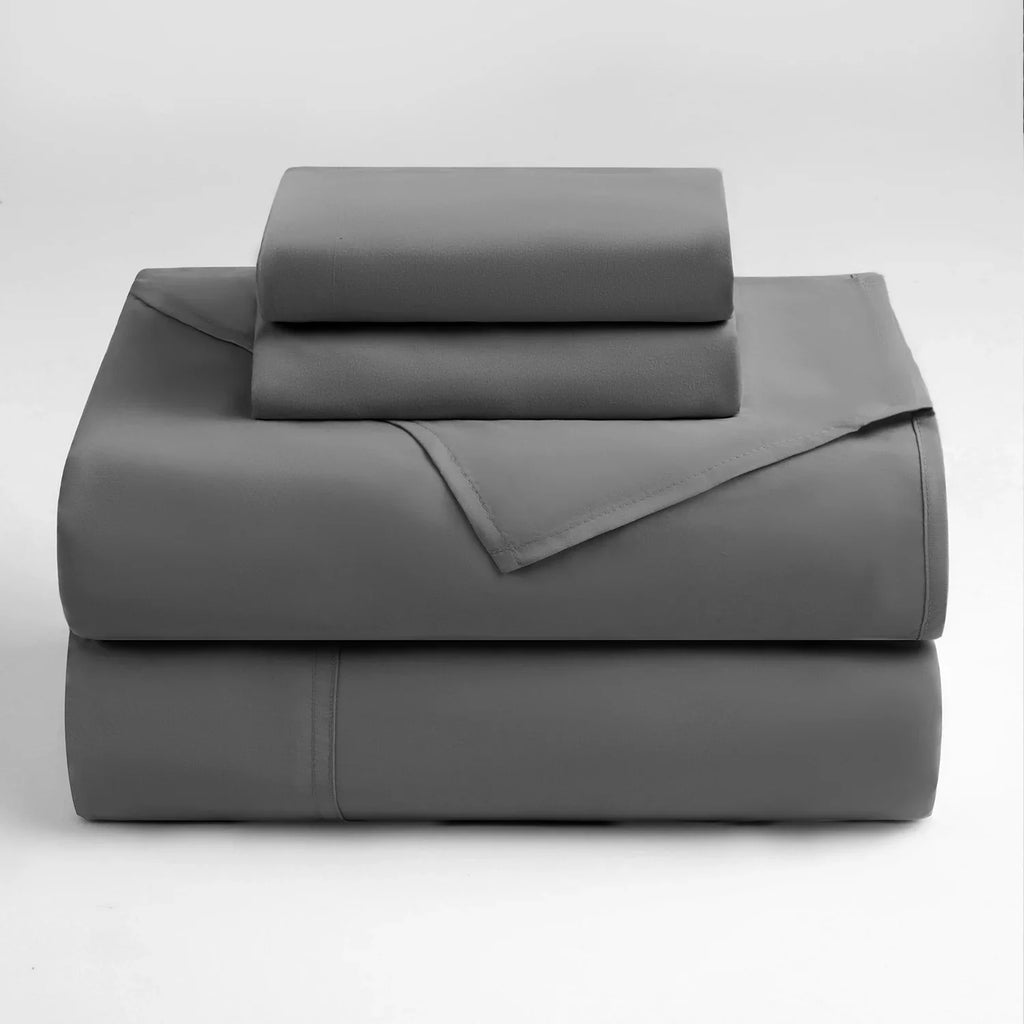 Sonoro Kate 1000 Thread Count 100% Egyptian Cotton Bed Sheet Set; Deep Pocket 4-Piece Cotton Sheet; Queen; Dark Gray