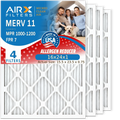 16x24x1 Air Filter MERV 11 Comparable to MPR 1000; MPR 1200 & FPR 7 Electrostatic Pleated Air Conditioner Filter 4 Pack HVAC Premium USA Made 16x24x1 Furnace Filters by AIRX FILTERS WICKED CLEAN AIR.