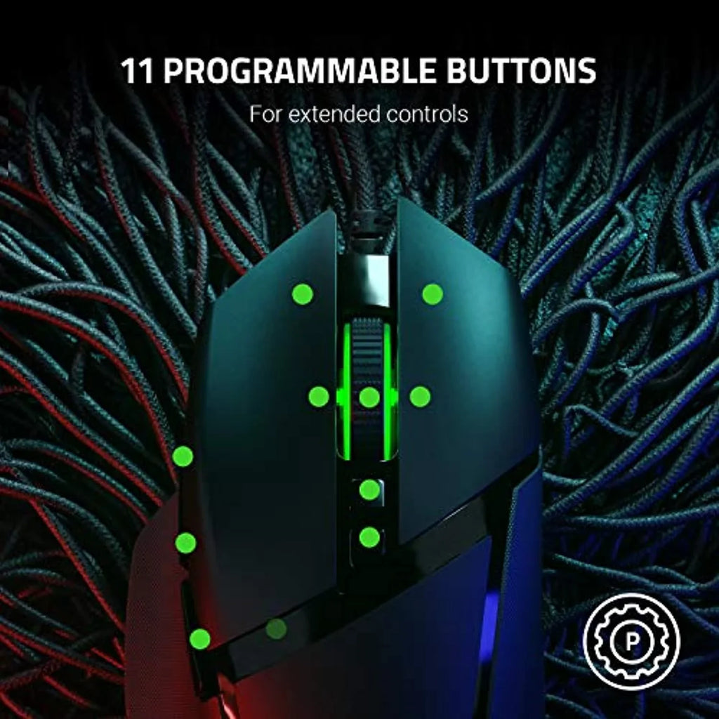 Razer Basilisk V2 - Fps Gaming Mouse (Gaming Mouse With New 20;000 Dpi Focus + Optical Sensor; 5G; Removable Dpi Switch And Customizable Scroll Wheel; Rgb Chroma And Usb) Black