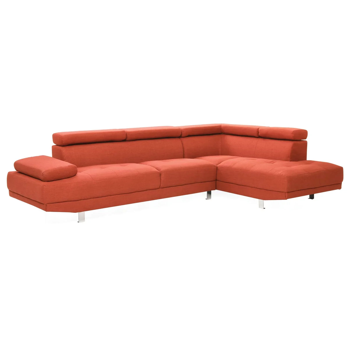 Homestock Contemporary Cool G444-SC Sectional ( 2 Boxes) ; Orange
