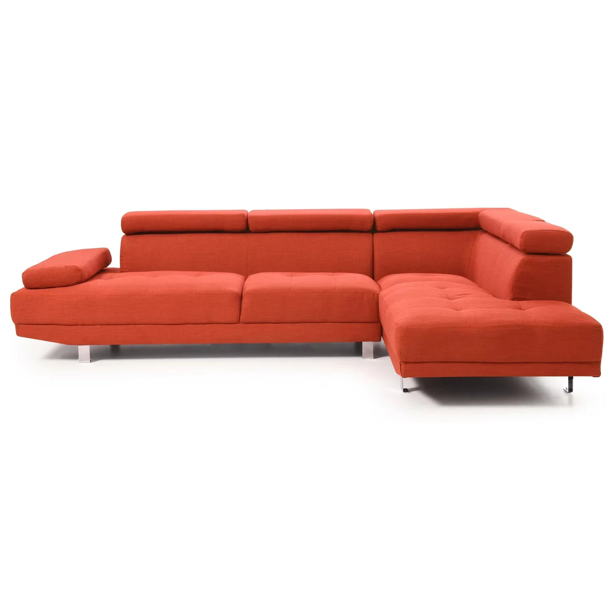 Homestock Contemporary Cool G444-SC Sectional ( 2 Boxes) ; Orange