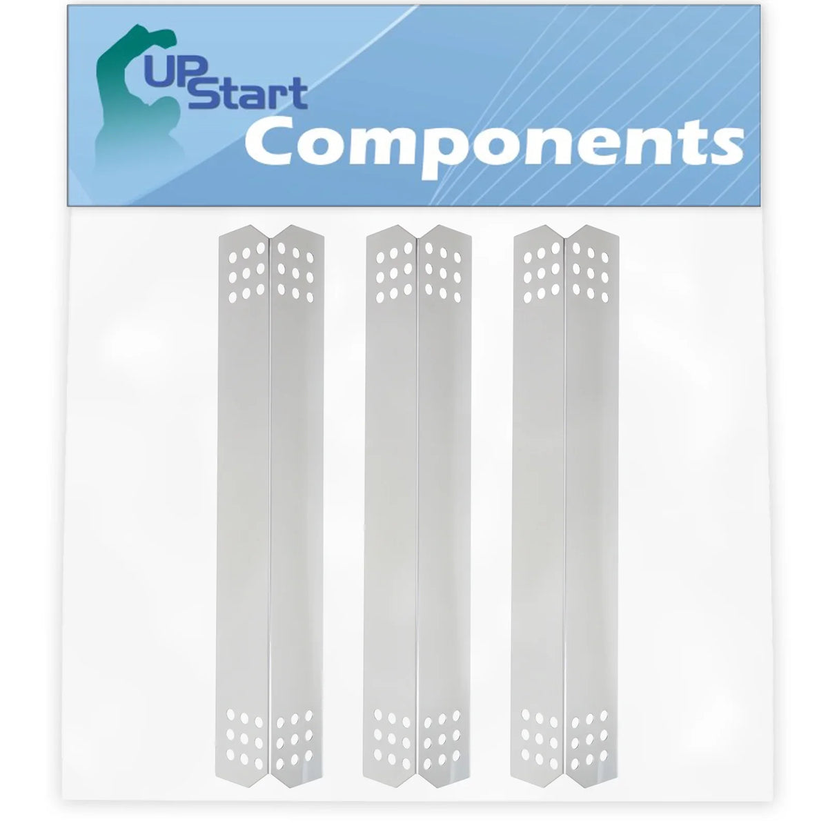 3-Pack BBQ Grill Heat Shield Plate Tent Replacement Parts for Nex 720-0336D - Compatible Barbeque Stainless Steel Flame Tamer; Guard; Deflector; Flavorizer Bar; Vaporizer Bar; Burner Cover 16 1/8"