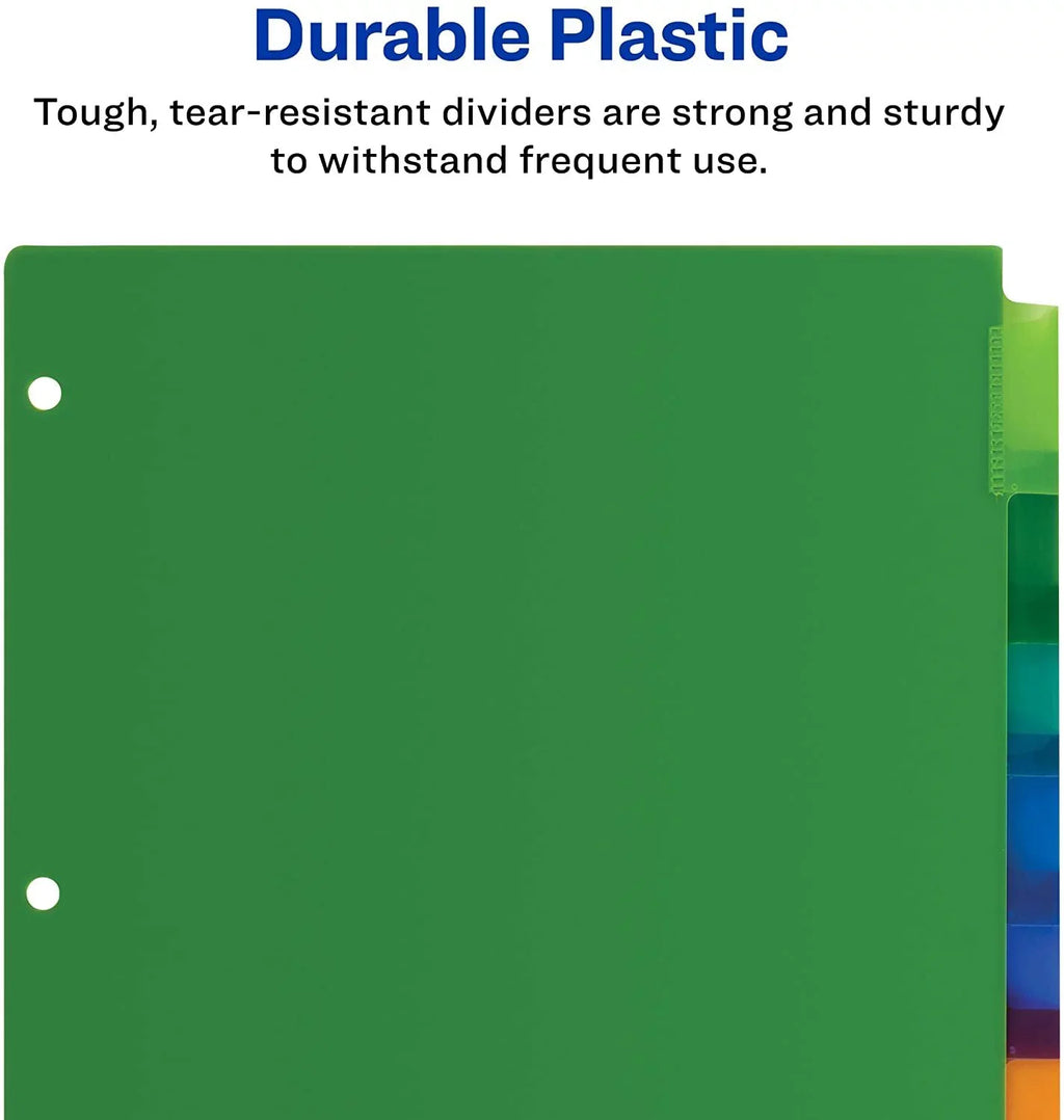 Avery Big Tab Insertable Plastic Dividers; 8 Multicolor Tabs; Case Pack of 24 Sets 11901
