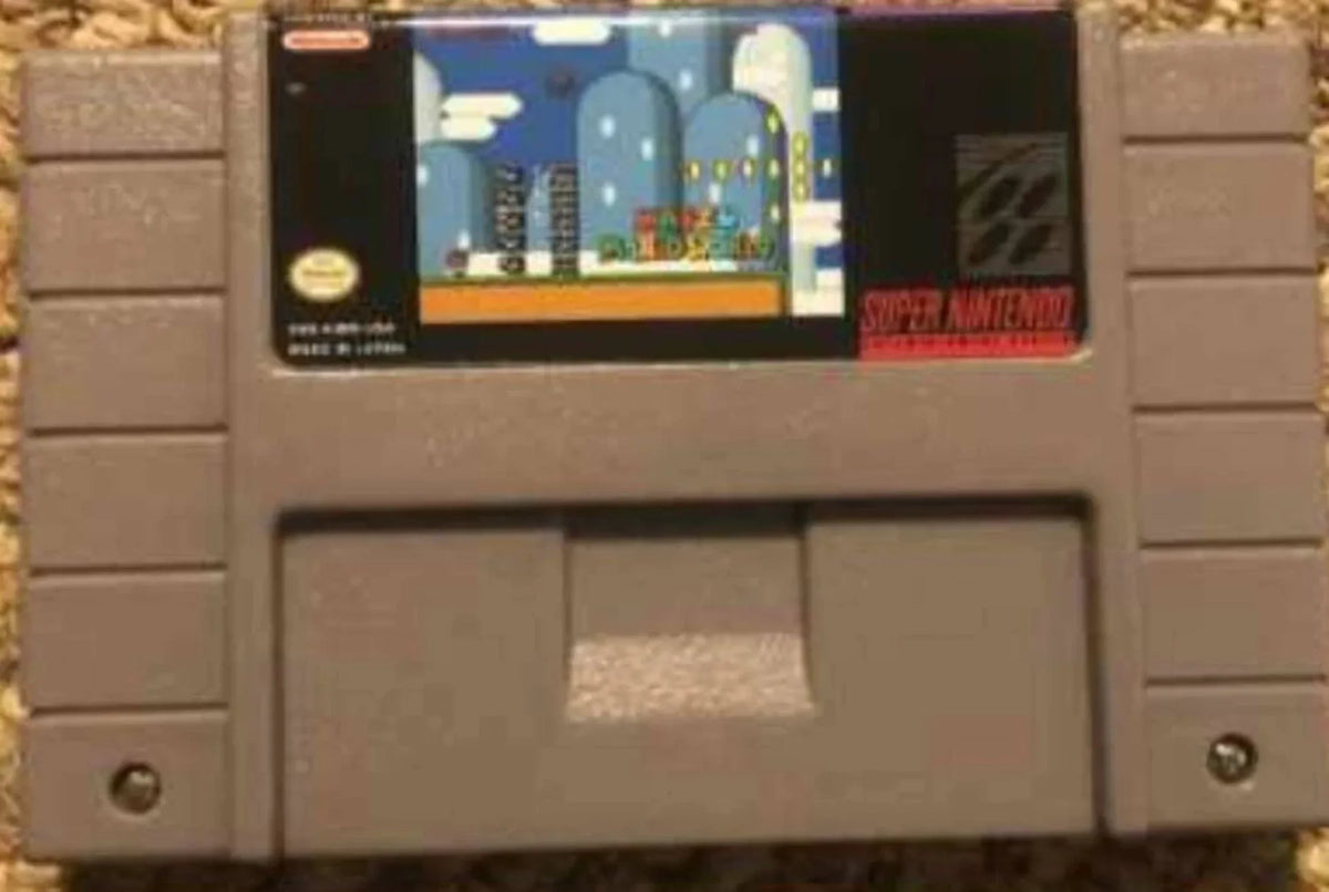 KAIZO Mario World 1 2 3 - SNES - Super Nintendo Ent. System NTSC/PAL Cartridge