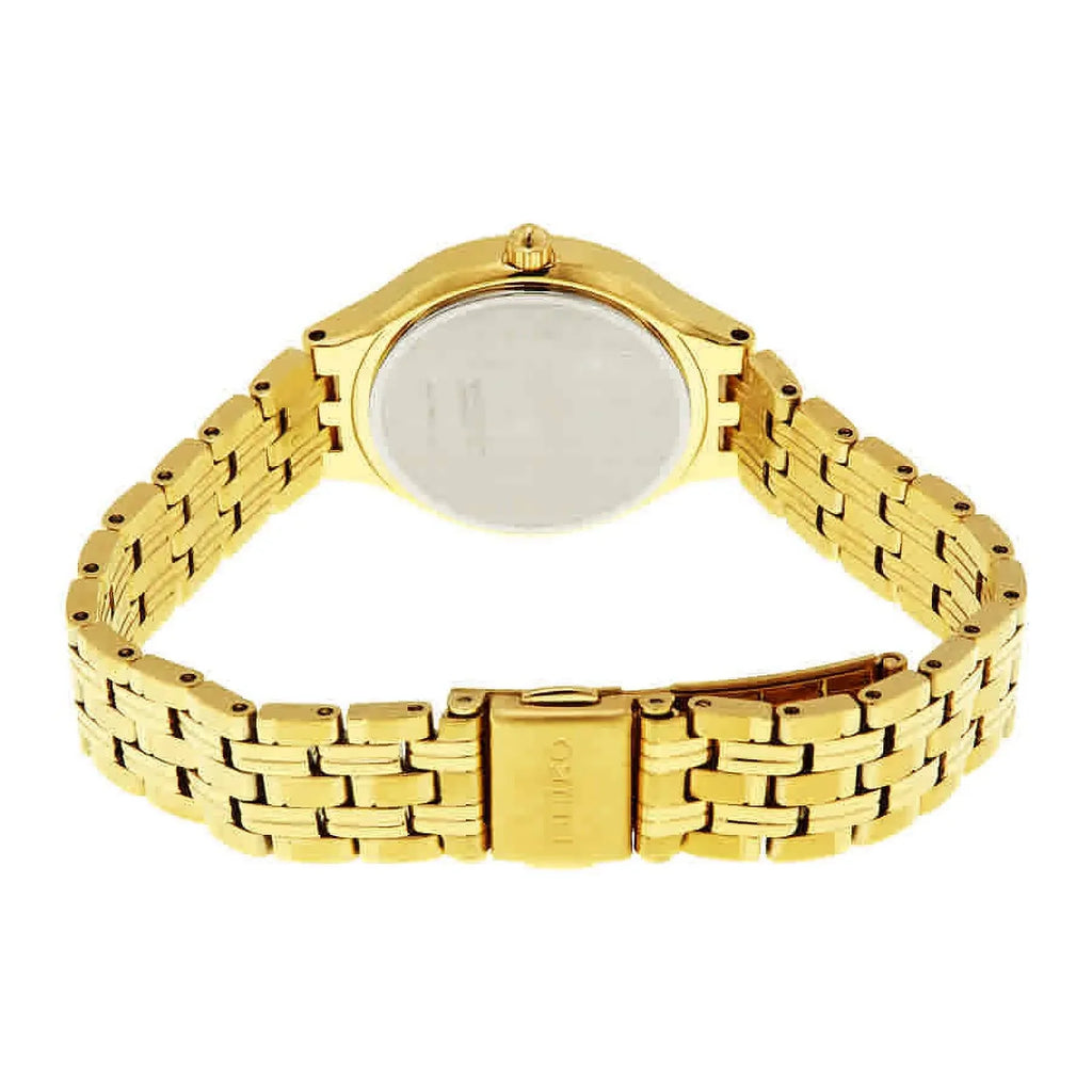 Seiko Women's Core Silver Dial Gold-tone Watch SUT220