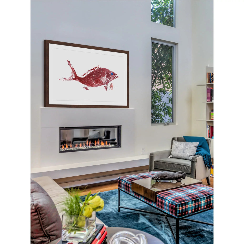 "Red Snapper 2" Framed Painting Print