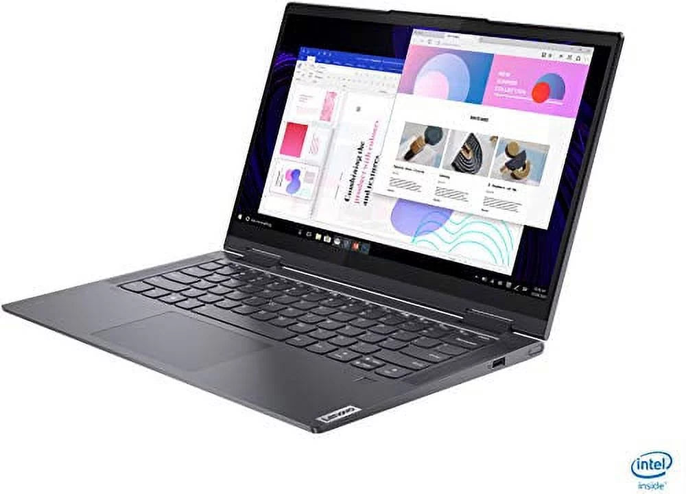 2021 LENOVO Yoga 7i 2-in-1 Laptop 14 inch FHD Touchscreen 11th Core i7-1165G7 EVO Iris Xe Graphics 12GB DDR4 512GB NVMe SSD WI-FI 6 Win 10 Pro Fingerprint Backlit Keyboard w/ Ontrend 32GB USB Drive