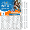 14x24x1 Air Filter MERV 11 Comparable to MPR 1000; MPR 1200 & FPR 7 Electrostatic Pleated Air Conditioner Filter 4 Pack HVAC Premium USA Made 14x24x1 Furnace Filters by AIRX FILTERS WICKED CLEAN AIR.