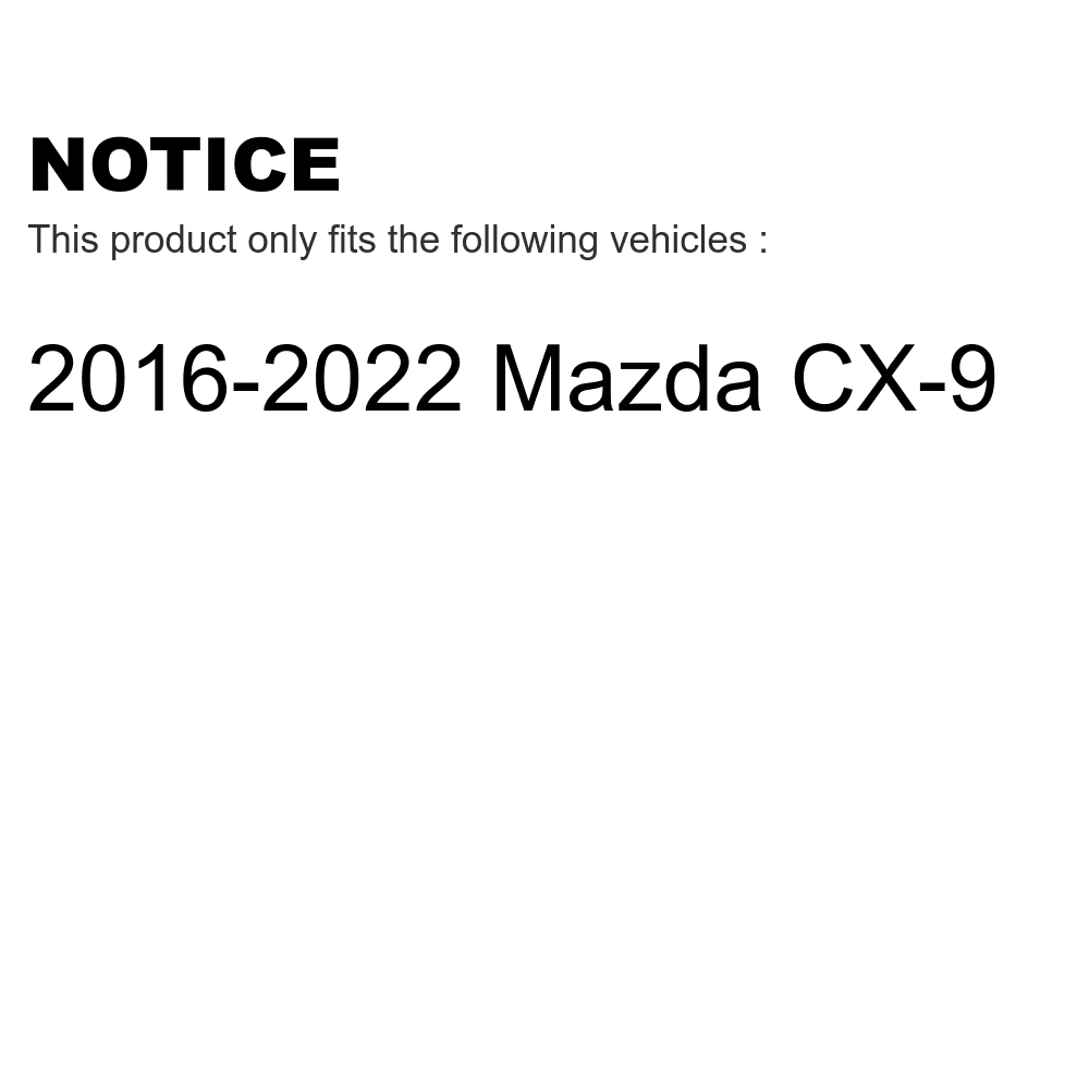 Rear Coated Disc Brake Rotors Pair For 2016-2022 Mazda CX-9 KG-101370